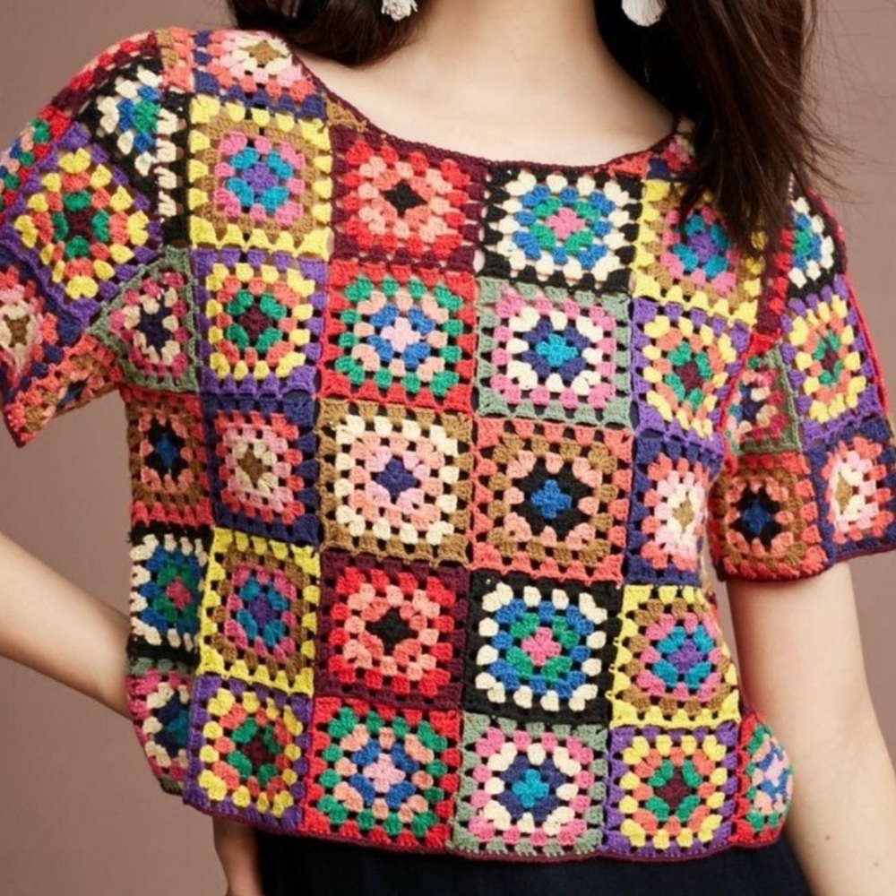 Farm Rio Granny Square Top
